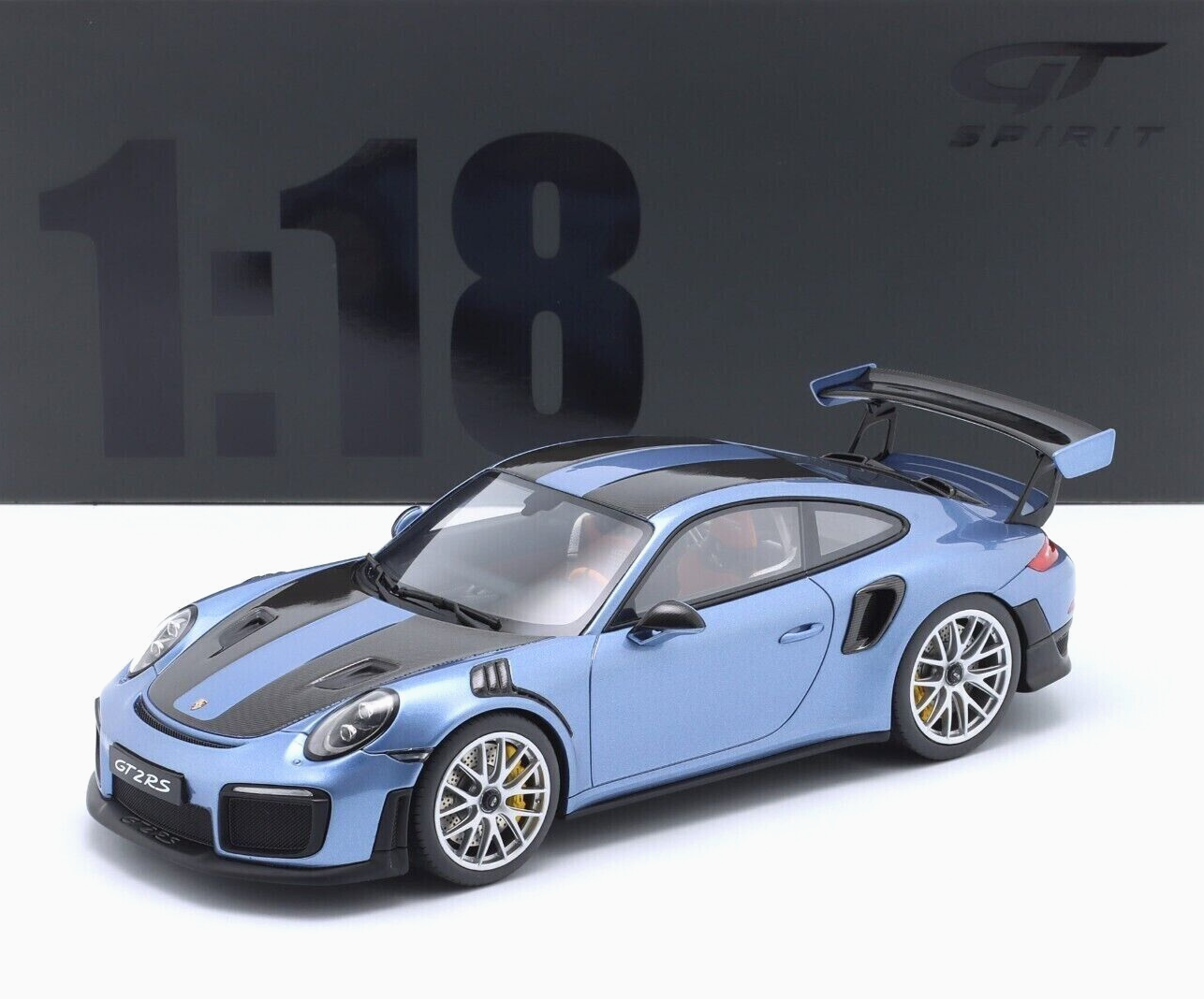 1/18 Porsche 911 991.2 GT2 RS 2021 (Gemini Blue) Resin Model by GT