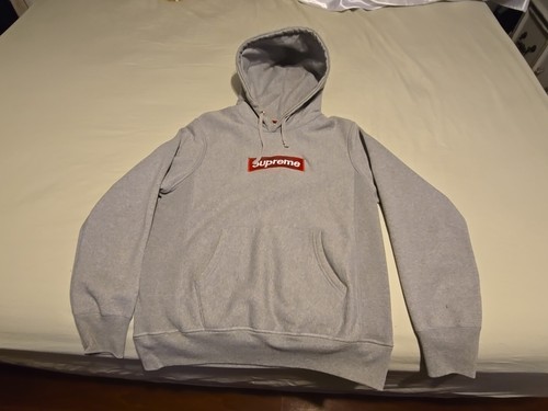 supreme box logo hoodie grey sweatshirt M RN101837 | eBay