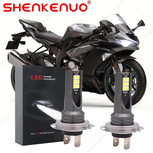 6000K LED Headlight For Kawasaki Ninja ZX6R ZX636C 2003-06 ZX636E
