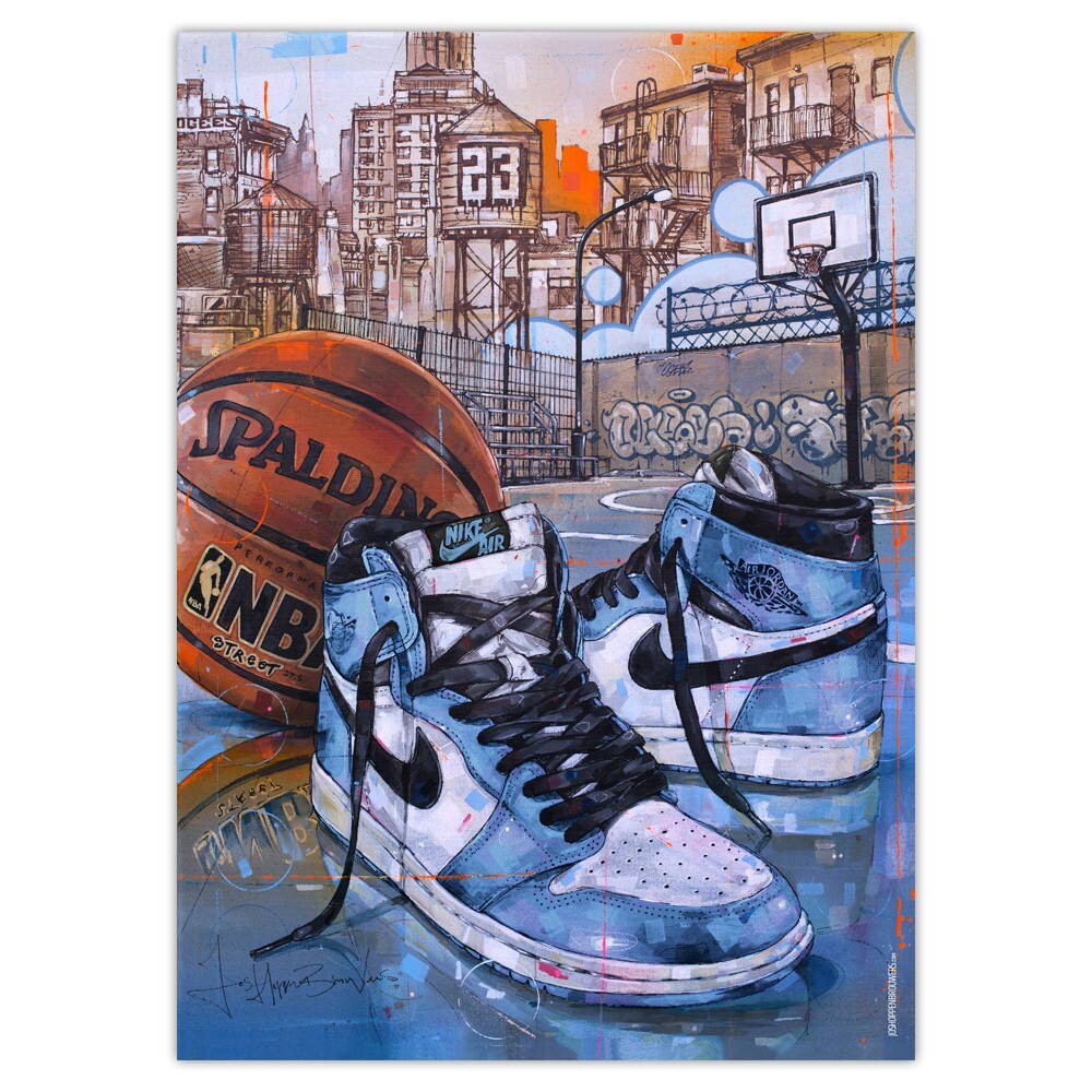 Nike air Jordan 1 high university blue poster (50x70cm / 19.68