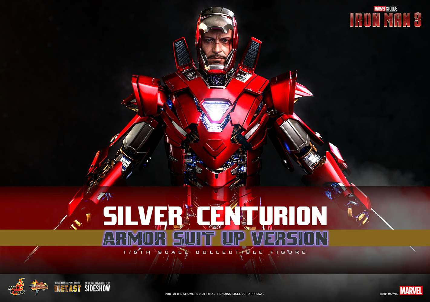 1/6 Iron Man 3 Silver Centurion Armor Suit Up Version MMS618 Hot