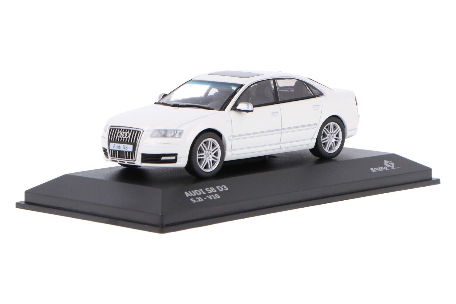 1/43 Audi S8 (A8 w/ Quattro) D3 2010 White Diecast Model Car by