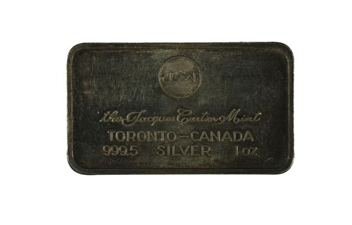 Jaques Cartier Mint 1874-1974 1 Oz Fine Silver .9995 Silver Bar