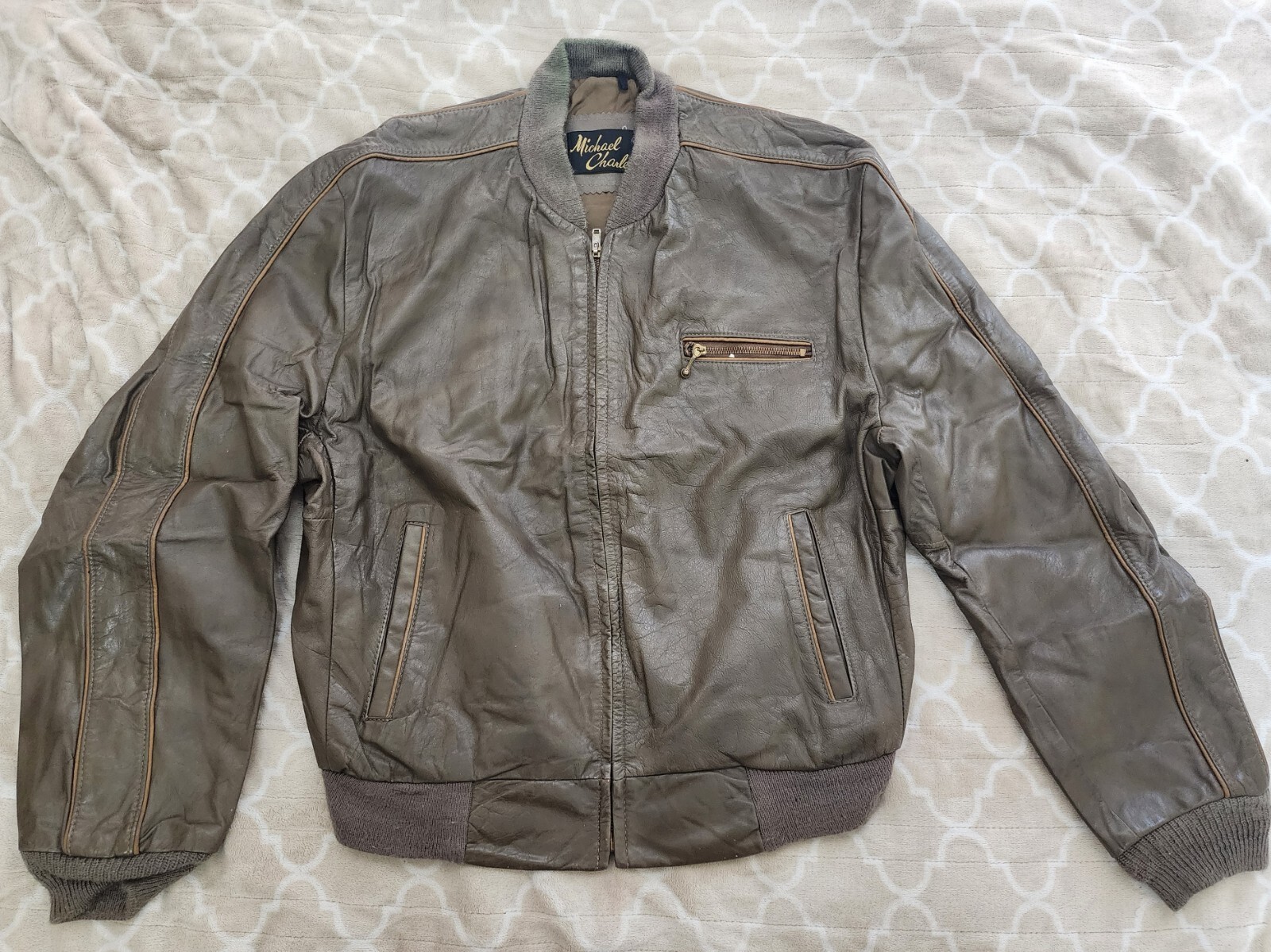 Vintage Motorcyle/Cafe racer leather jacket - Ideal - USA | eBay