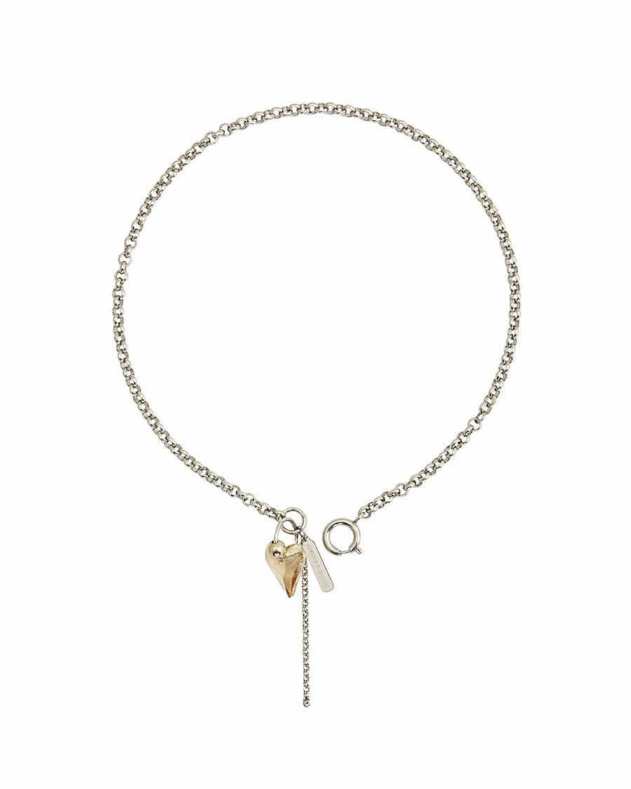 21AW Justine Clenquet Necklace Women Brass Plated Heart Pendant