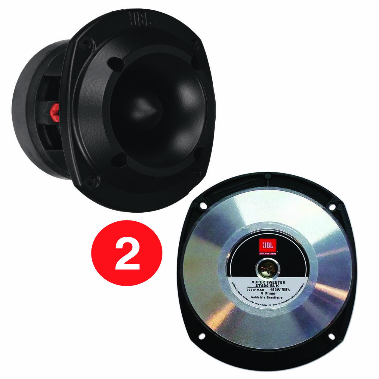 AUTHENTIC 2 PIECES JBL Selenium ST400 BLK Phenolic Super Tweeter