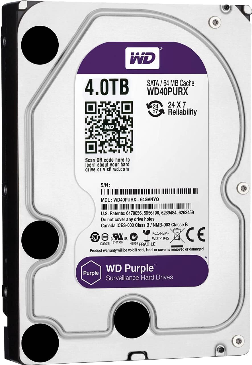 Western Digital Purple 4TB 5400RPM 3.5 inch Internal Hard Drive