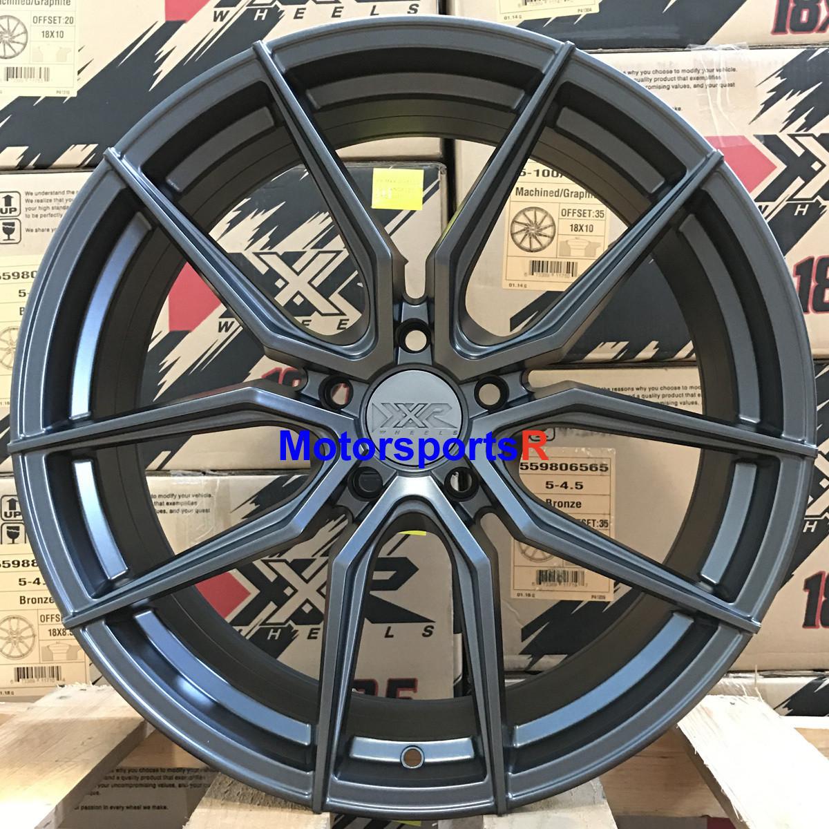 XXR 559 Wheels 20 x8.5 +38 Flat Graphite Rims 5x120 05 17 21 Honda