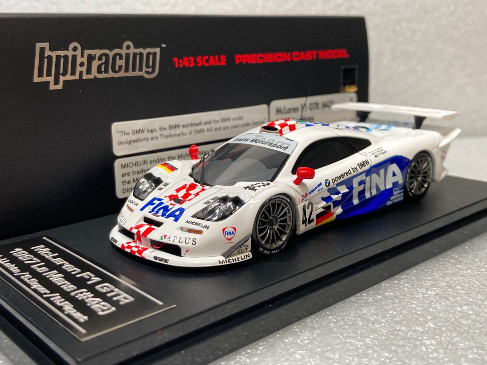 HPI Racing 1/43 8171 McLaren F1 GTR (#42) 1997 LE MANS FINA Lehto