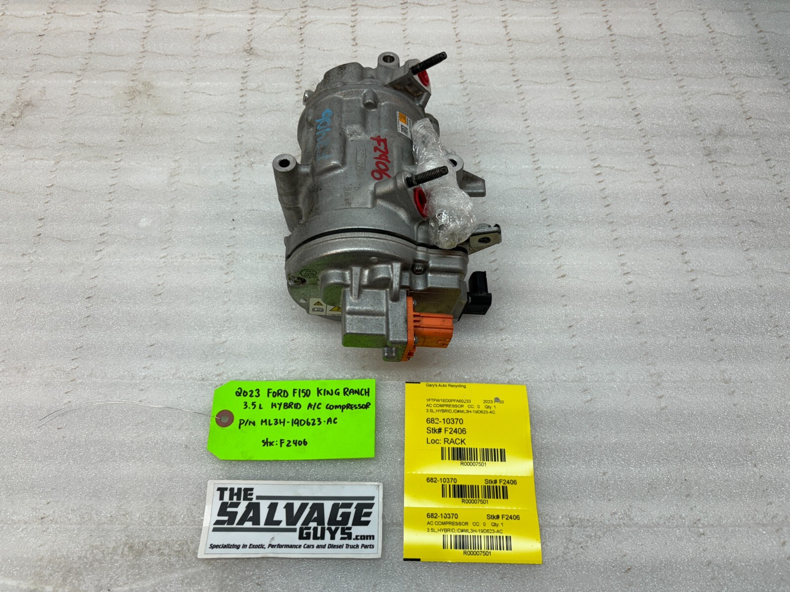 2023 Ford F150 King Ranch Hybrid 3.5 Powerboost AC Compressor 23