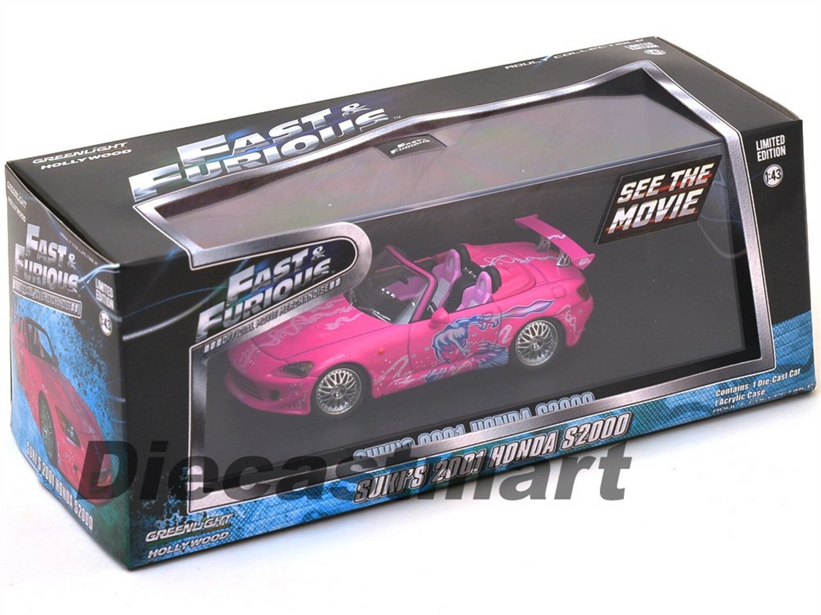 SUKI'S 2 FAST AND 2 FURIOUS 2001 HONDA S2000 PINK 1:43 BY