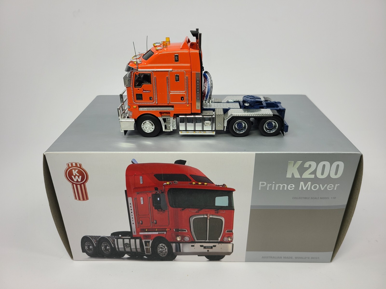 Kenworth K200 Fat Cab Prime Mover - Orange - Drake 1:50 Scale