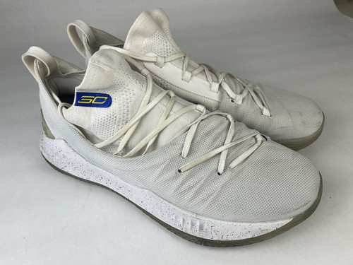 Under Armour Curry 5 Low Triple White Men's Shoes Size 13