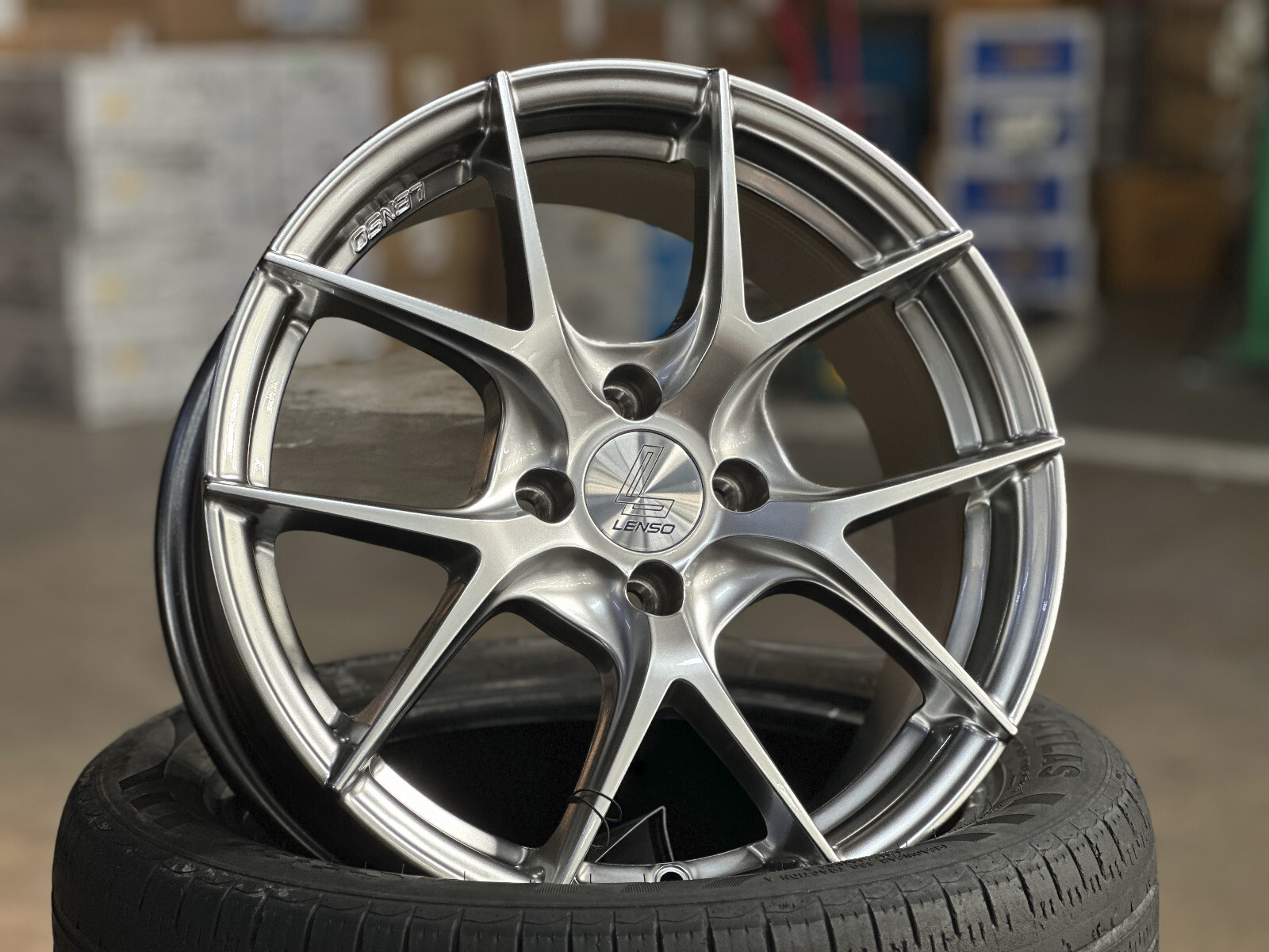 New 16x7J LENSO JAGER DYNA SILVER (4 Wheel) 4x100 Fit For HONDA