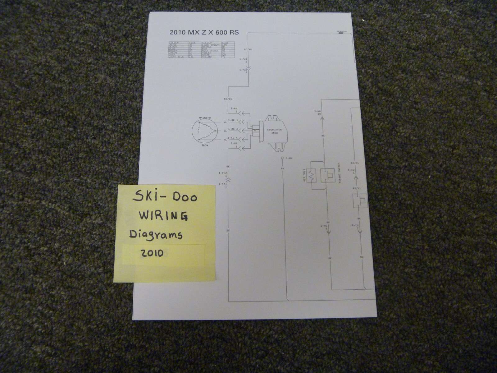 2010 Ski-Doo MXZ X 600 RS Snowmobile Electrical Wiring Diagrams