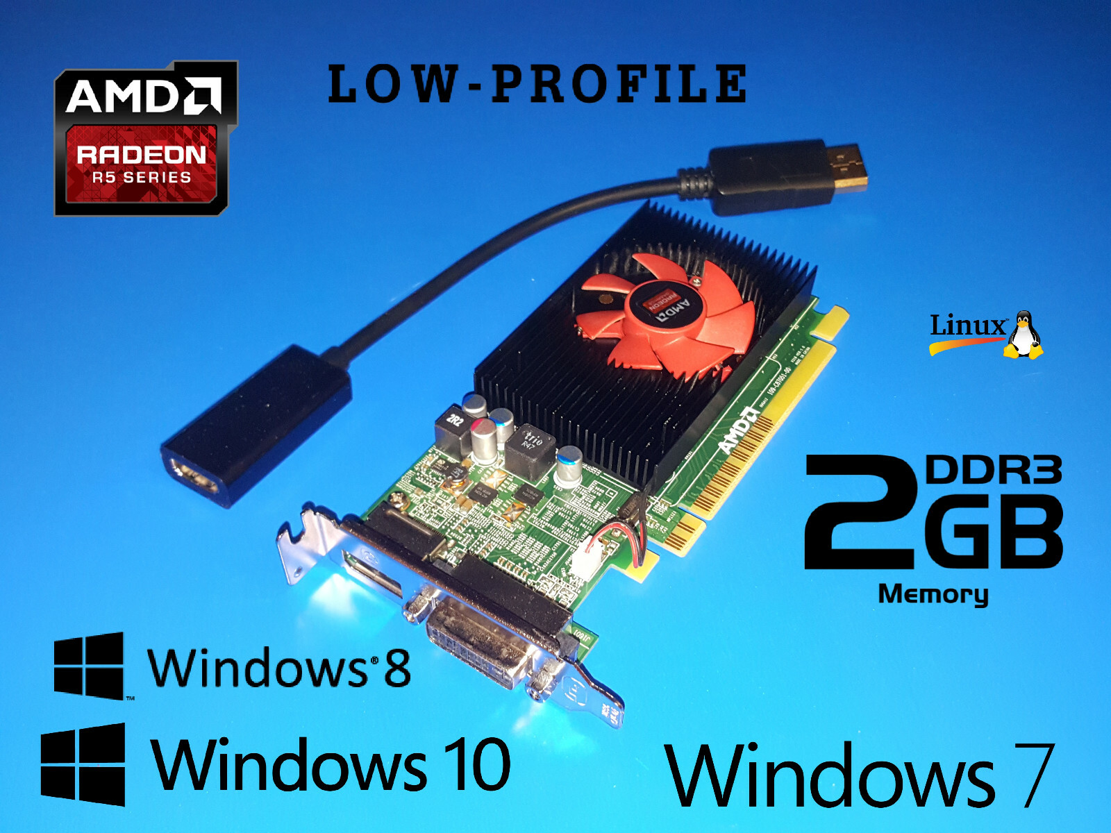 Dell Optiplex 7010 7020 7040 7050 7060 7070 2GB Low-Profile Video