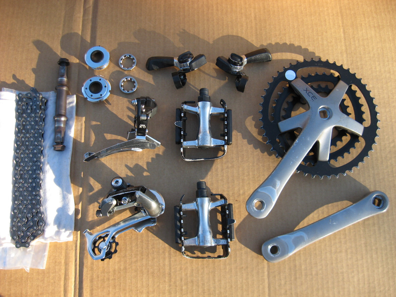 Vintage 1989 Suntour Groupset Bundle: XCE Cranks,Derailleurs