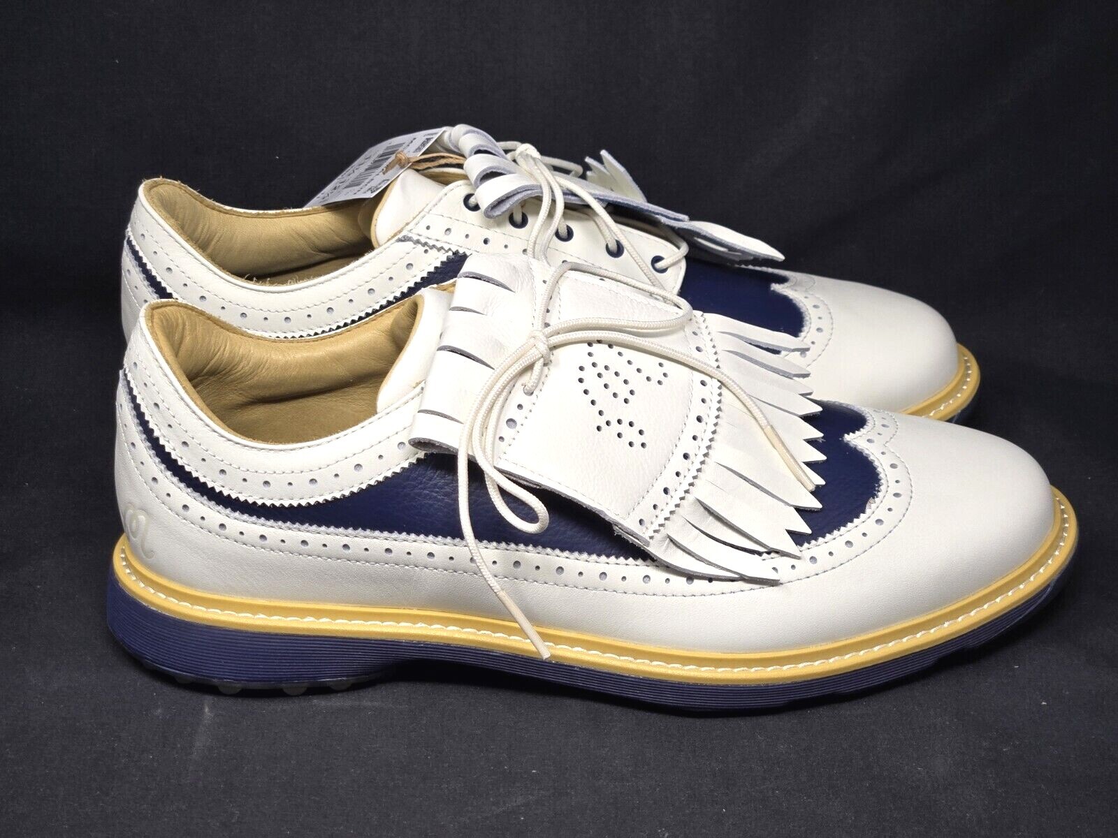 Adidas Malbon Golf x MC87 Spikeless Mens Golf Shoes White Navy