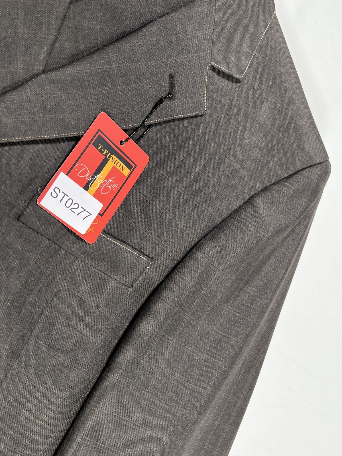 Mens T Fusion Chocolate Brown Check Suit Size 42R 36W NEW | eBay