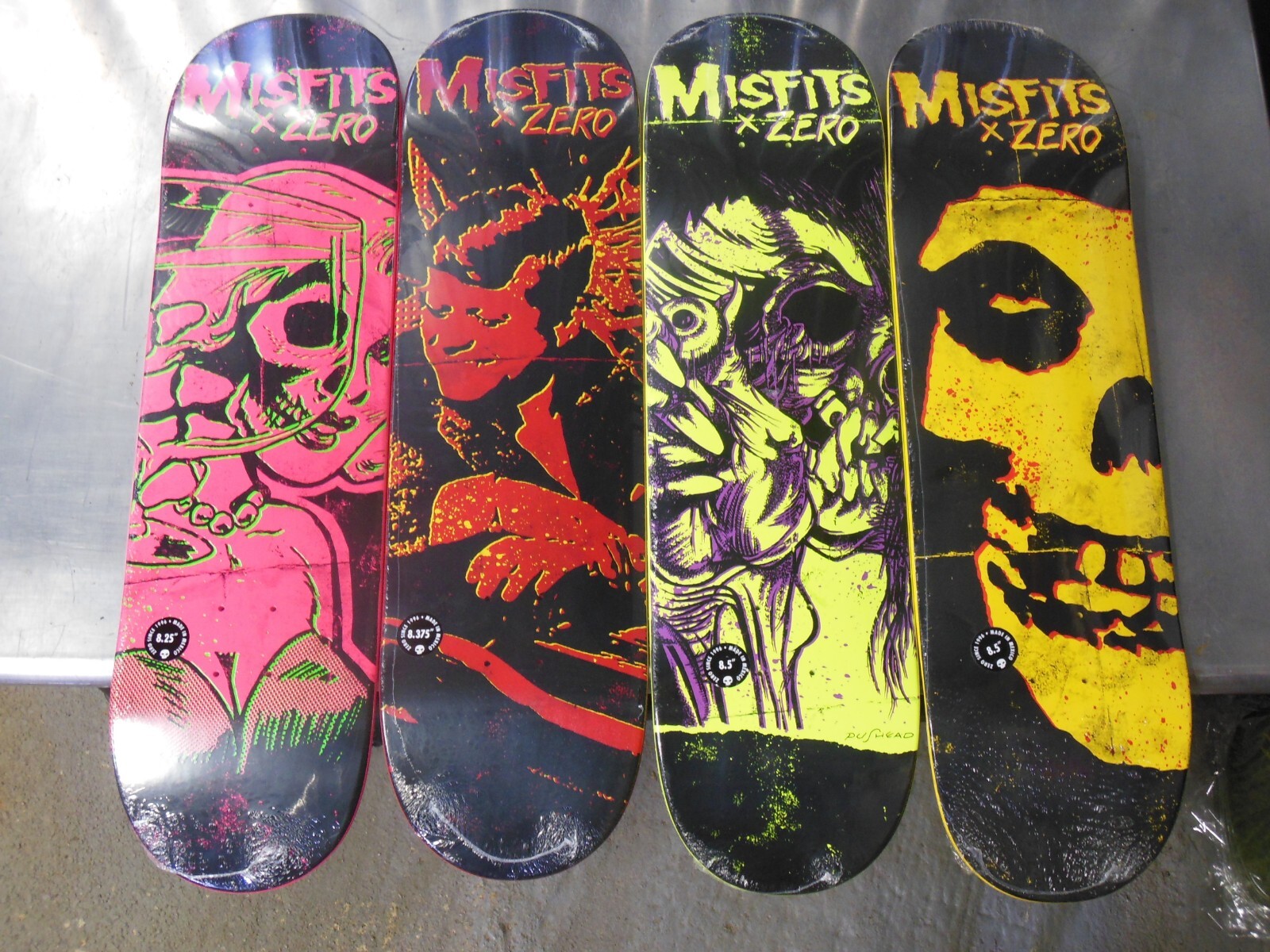 Misfits x Zero Skateboards Decks Set of 4NEW FIRST EDITION | eBay