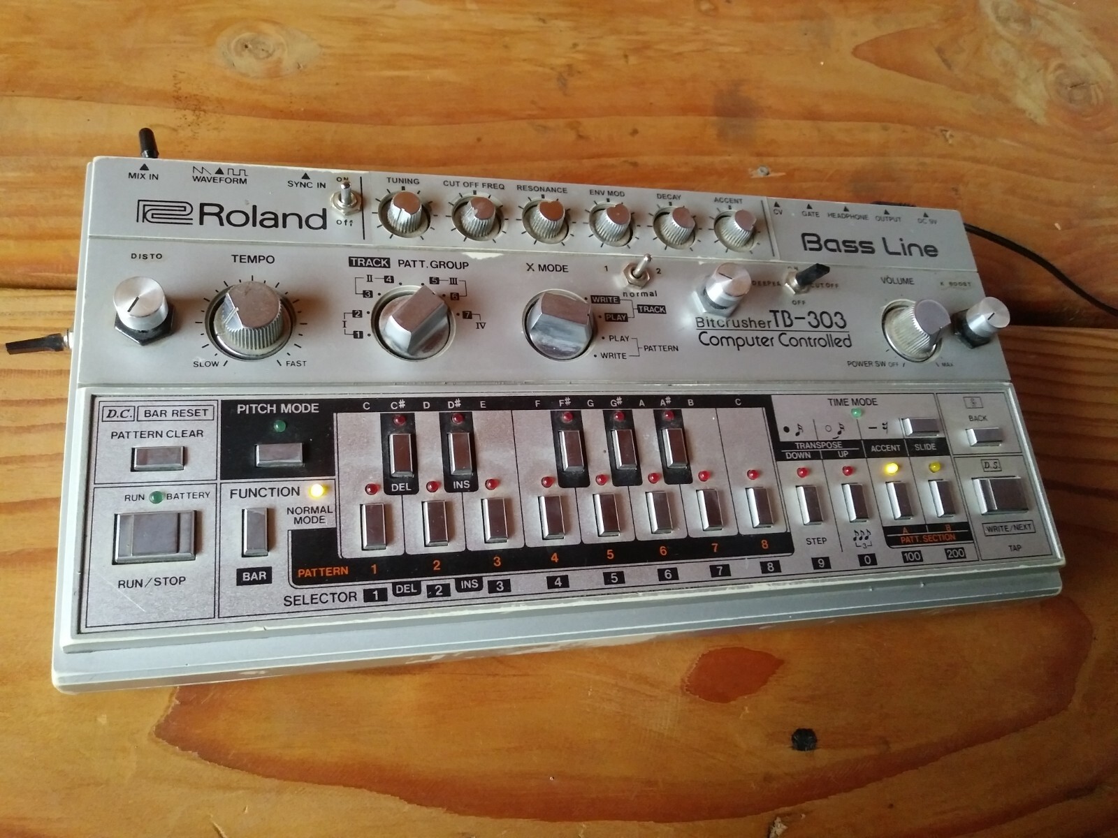 Original Vintage Roland TB-303 Bass Line Acid Synthesizer with