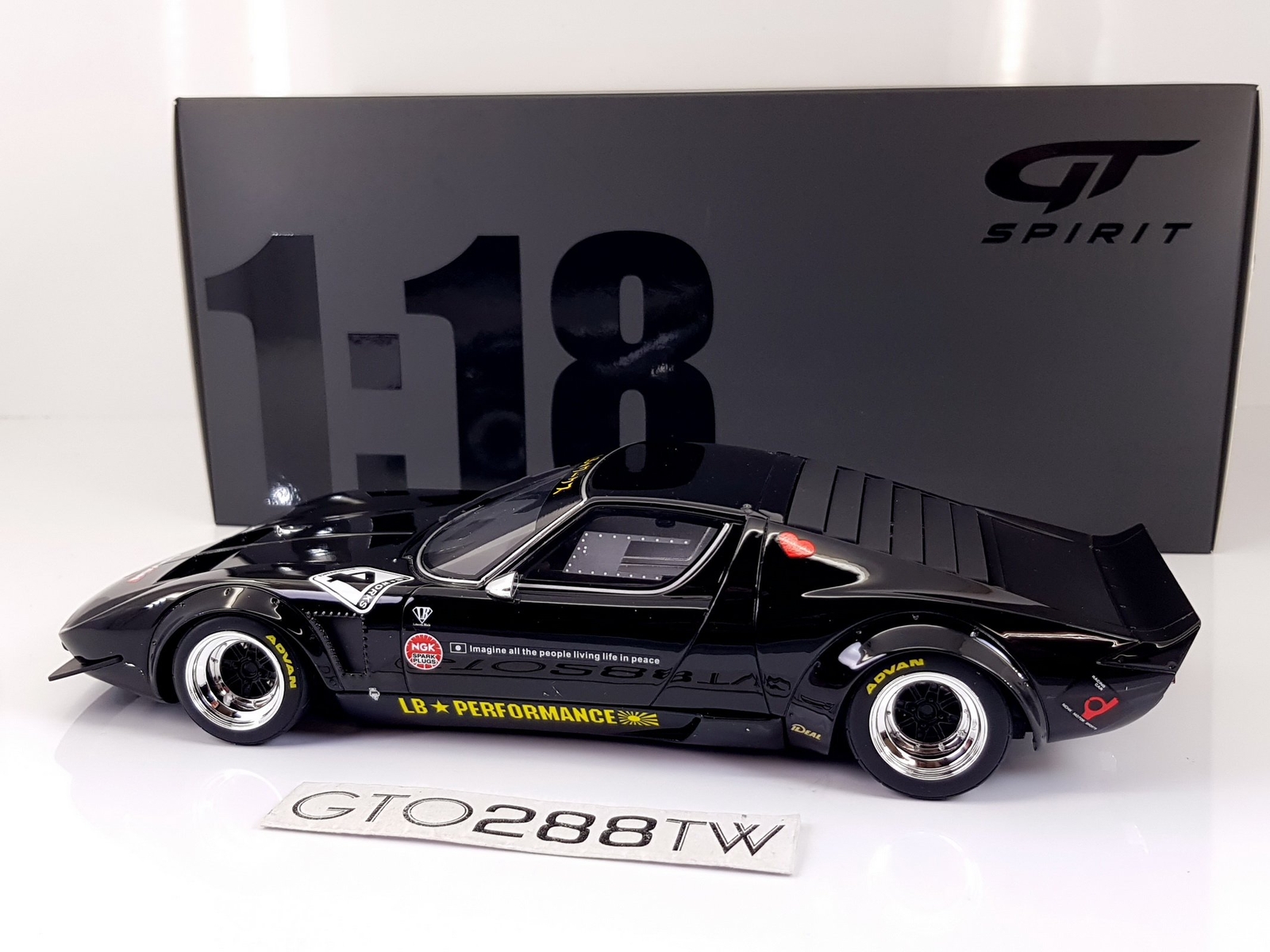 GT Spirit 1:18 scale Liberty Walk LB Works Lamborghini Miura(Black