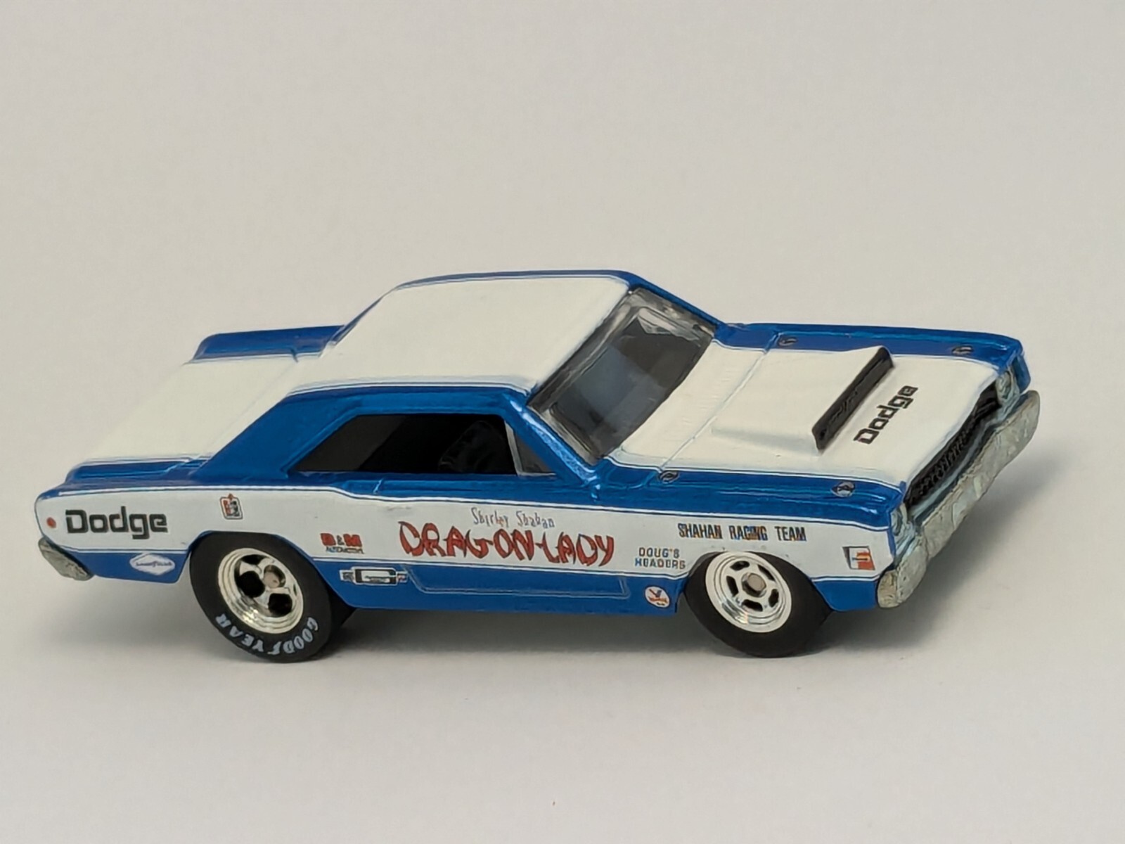 Hot Wheels Vintage Racing Shirley Shahan's 68 DODGE DART Drag-On