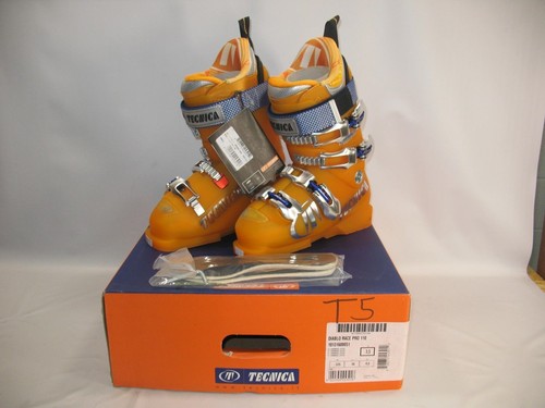 Tecnica Inferno 110 Alpine Ski Boots Orange Black 4 Buckle BSL