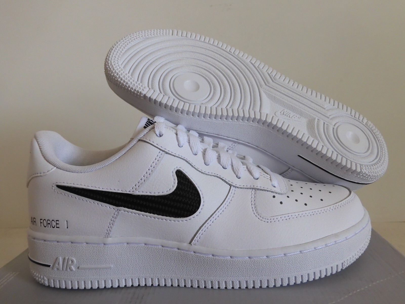 NIKE AIR FORCE 1 07 LV8 WHITE-BLACK SZ 8 [CZ7377-100] | eBay