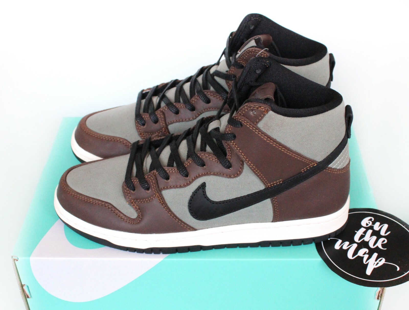 Nike SB Dunk High Baroque Brown Black Green Grey UK 5 6 7 8 9 US
