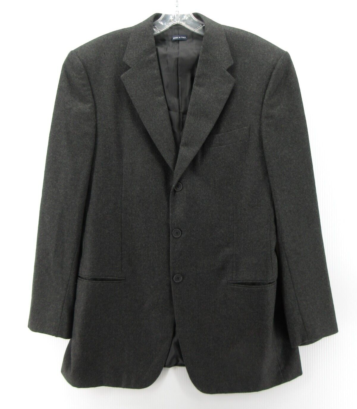 Giorgio Armani Sport Coat Men 42 Gray Blazer Flannel Jacket Wool