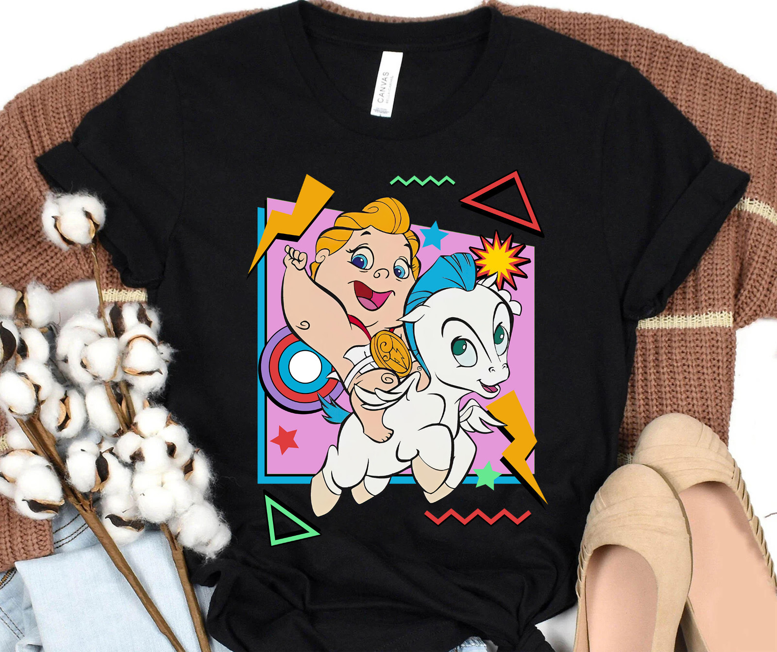 Retro 90s Baby Hercules and Pegasus Shirt Unisex Adult Kid Shirt
