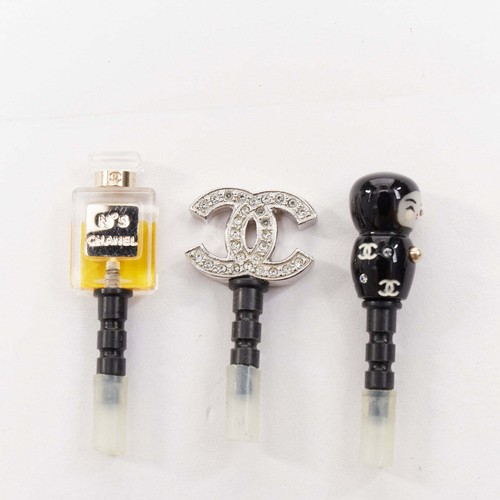 CHANEL No.5 Perfume Pave Crystal Babushka Doll phone charm plug