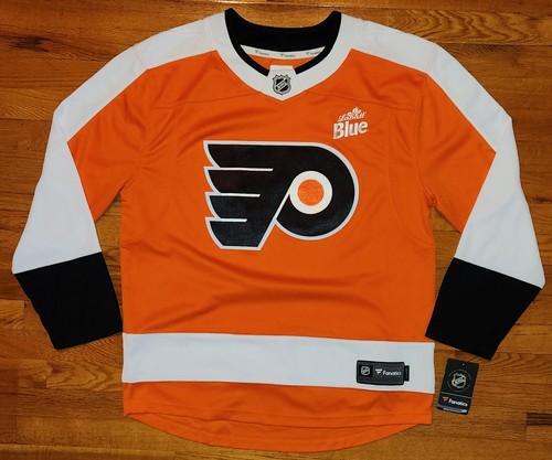 WOW* Fanatics Philadelphia FLYERS LABATT BLUE Jersey Mens L nhl