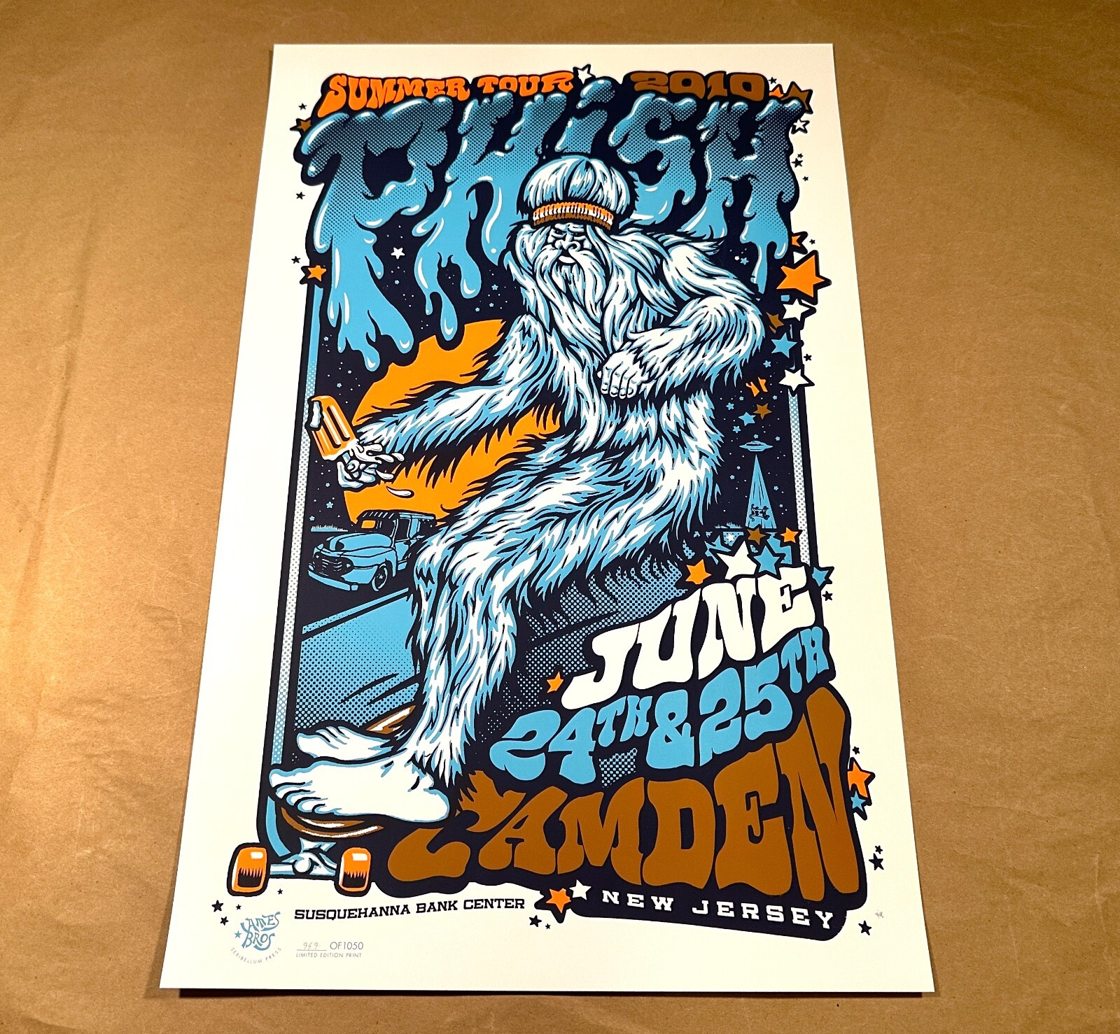 ❄️ Phish Camden 2010 Poster Susquehanna Bank Center Ames Bros