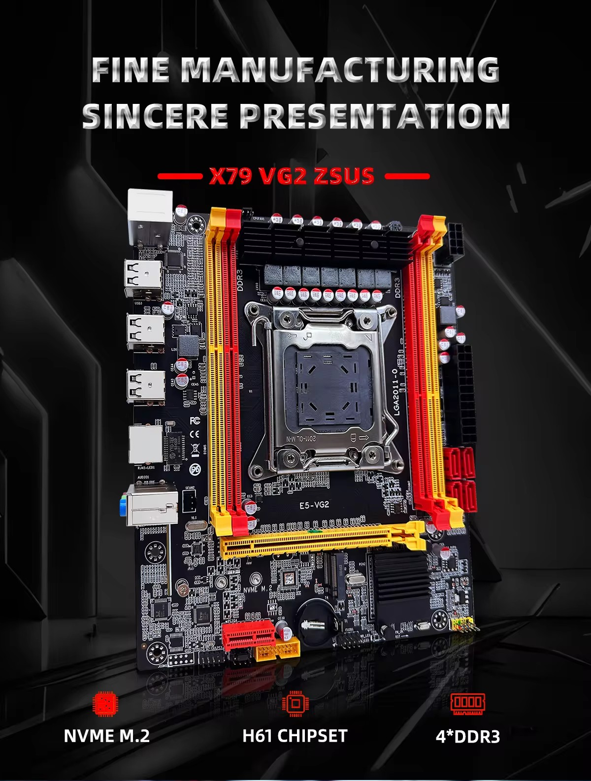 ZSUS X79 VG2 Motherboard Set Kit With Intel LGA2011 Xeon E5 2689