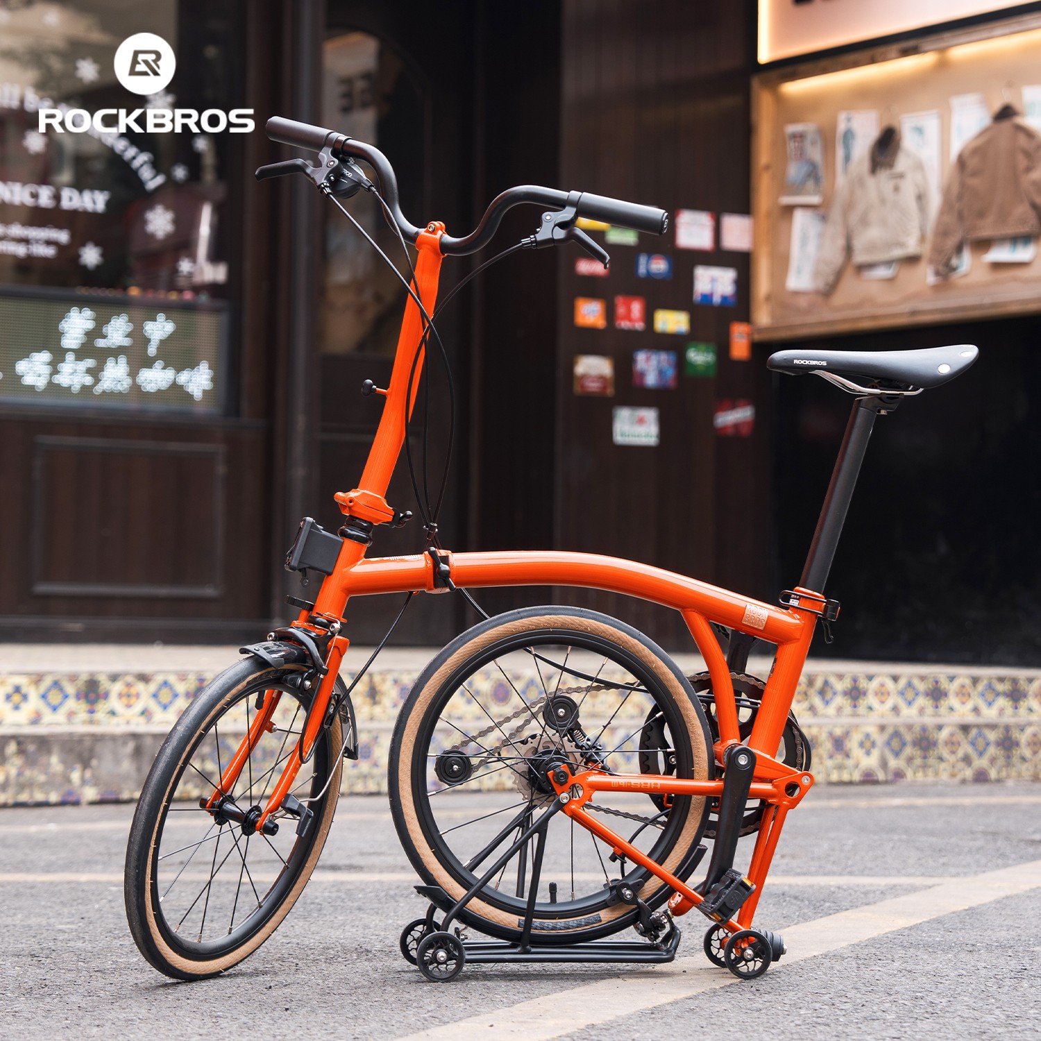 ROCKBROS HRS Folding Bike 16 inch Wheel Shimano 7-Speed Dual Disc