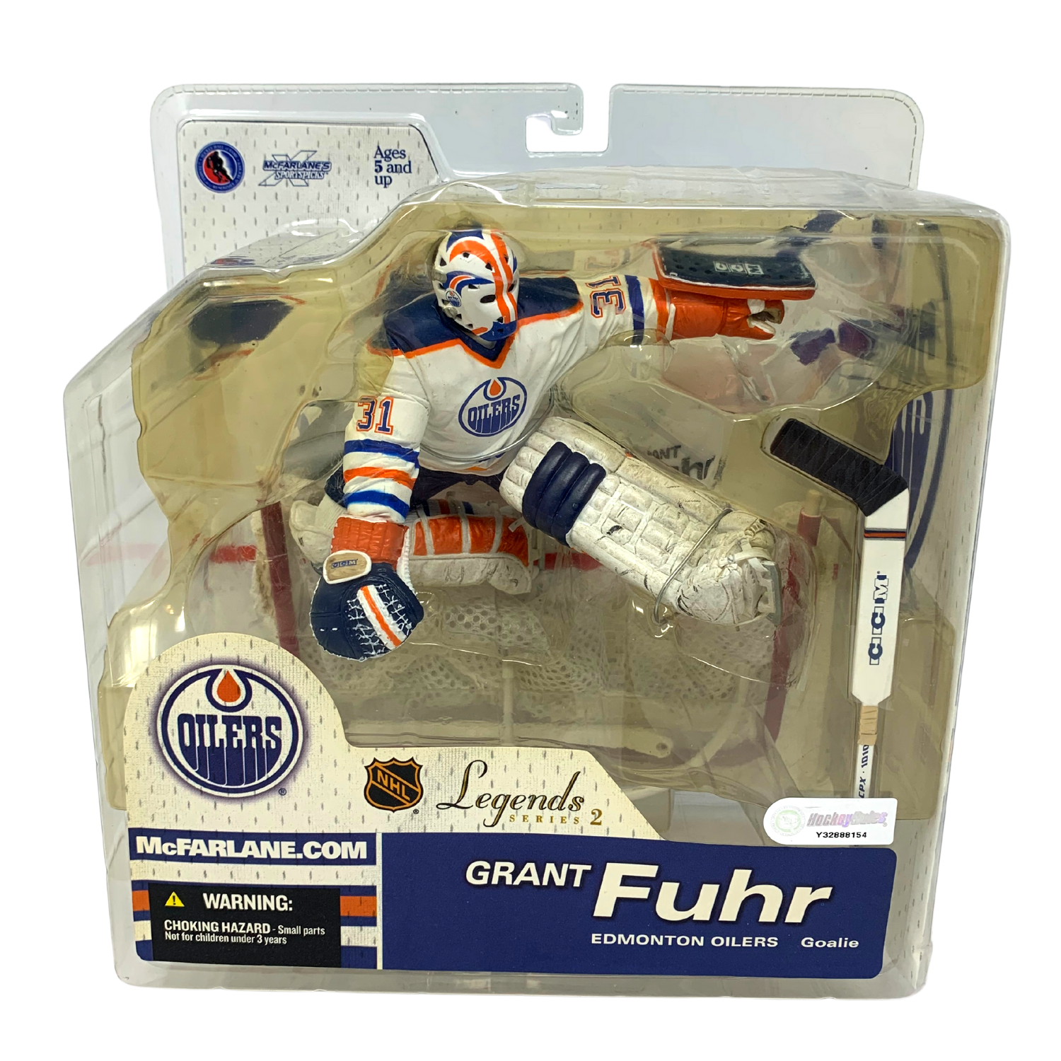 McFarlane NHL Grant Fuhr Edmonton Oilers White Jersey Legends