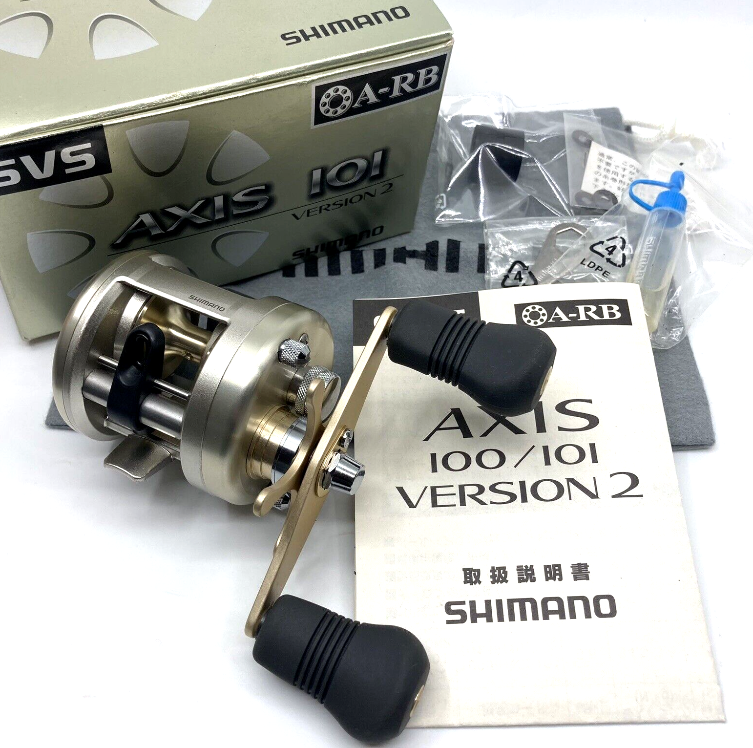 Shimano AXIS 101 VERSION 2 Left Handed Bait Casting Reel w/Box