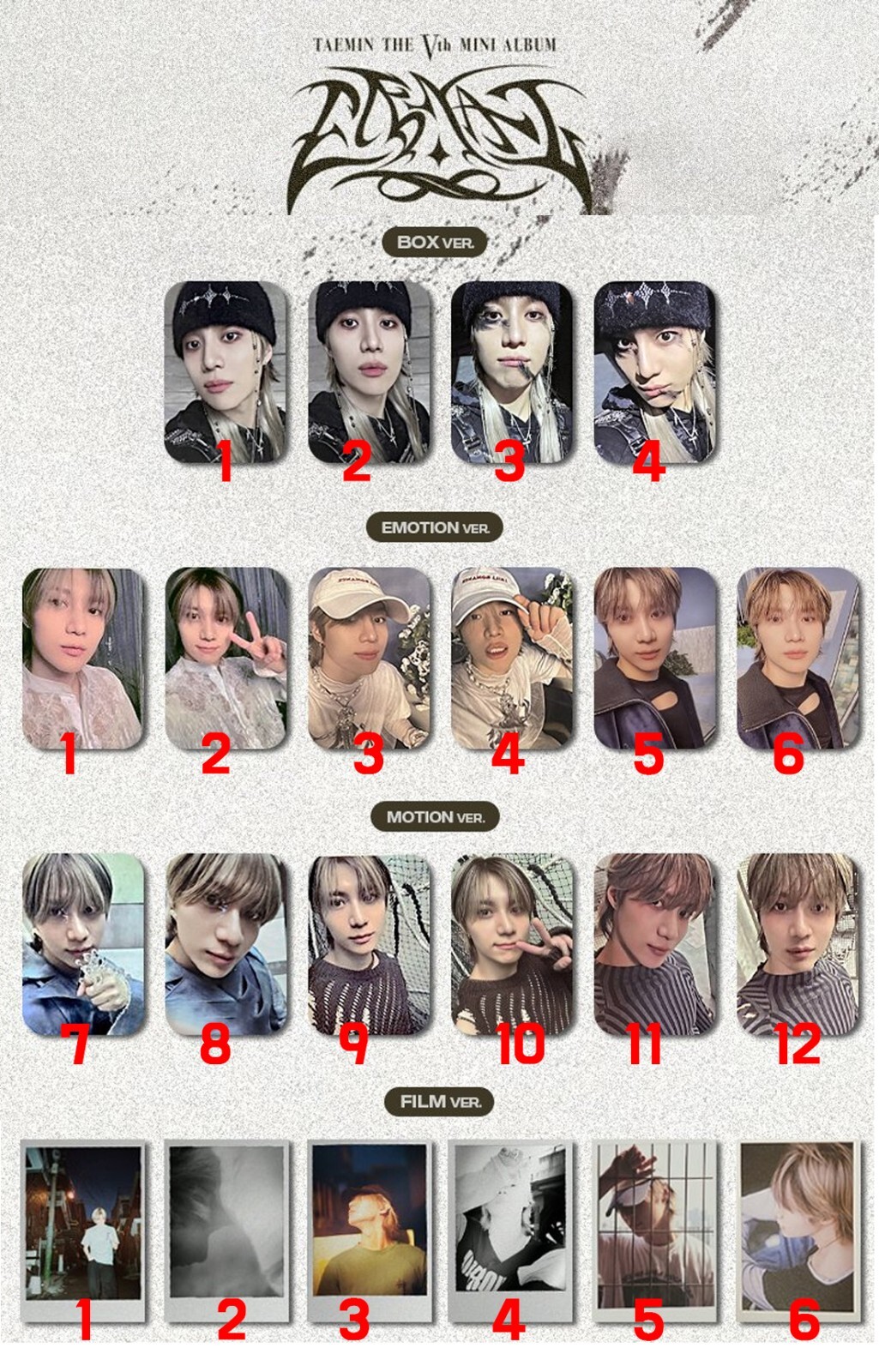 SHINEE TaeMin - Eternal Album photobook / FILM VER Official PHOTO