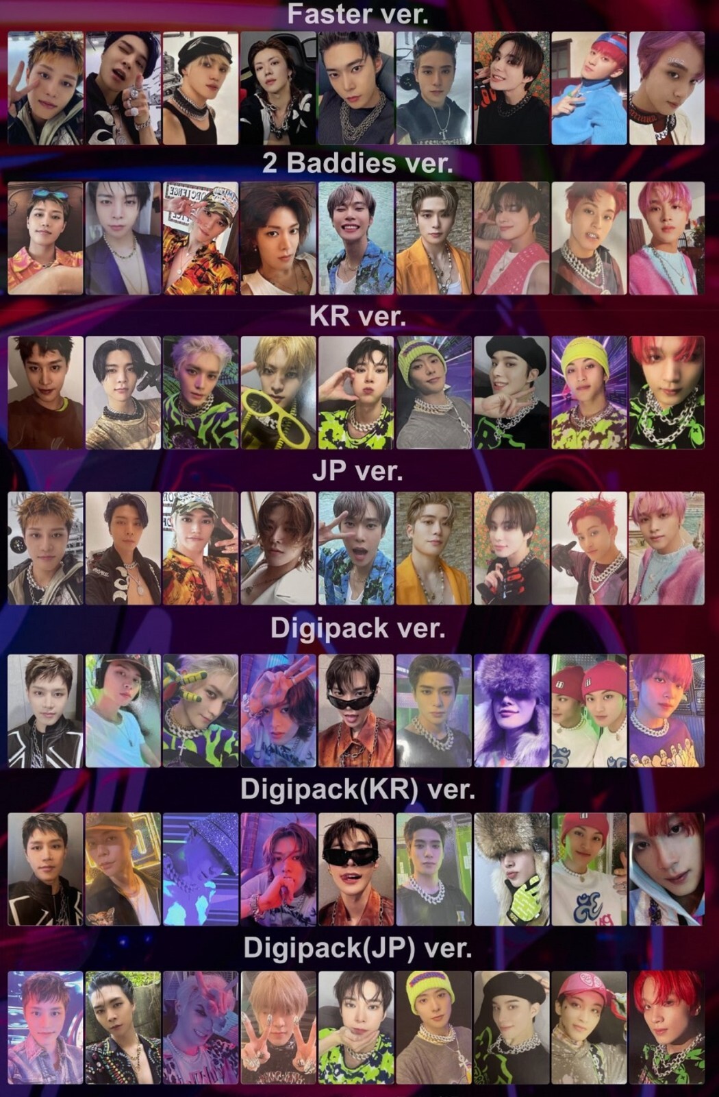 NCT 127 NCT127 4th ALBUM 2 BADDIES OFFICIAL PHOTO CARD | eBay