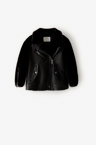Zara Kids Girl Double Faced Biker Jacket Black 4341/601 | eBay