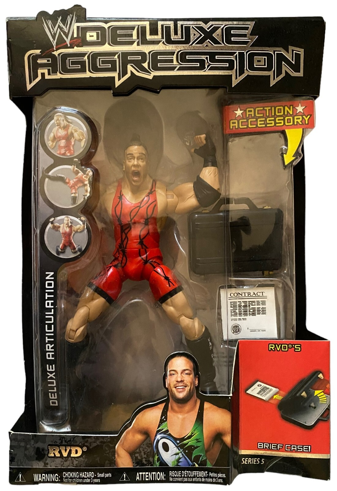 WWE Jakks Deluxe Aggression Series 5 RVD Rob Van Dam Figure w