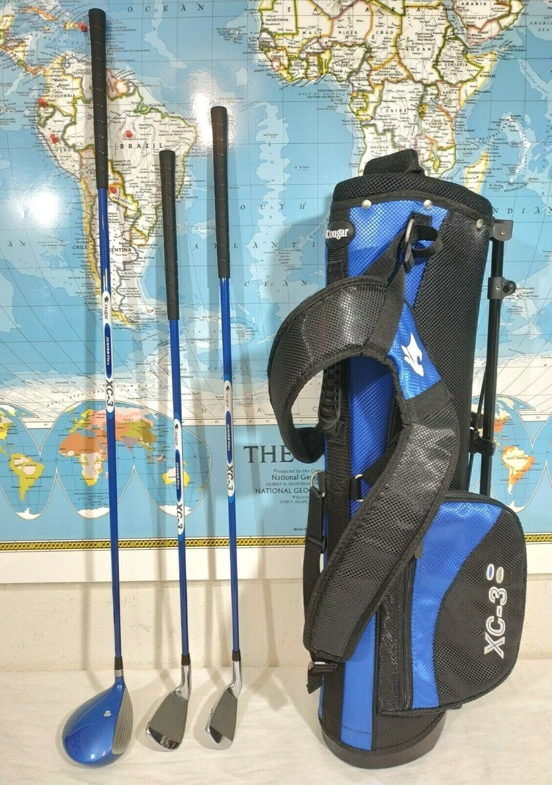 Set Cougar XC-3 Junior Golf Clubs with Standing Bag - Driver, 5/6