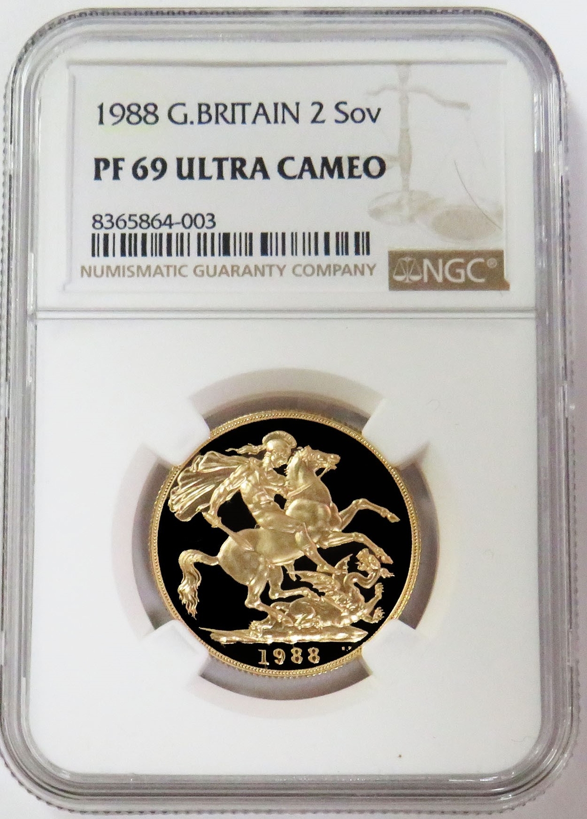 フランス 100フラン金貨 1988年 プルーフ【NGC PF 69 U.C】 フランス