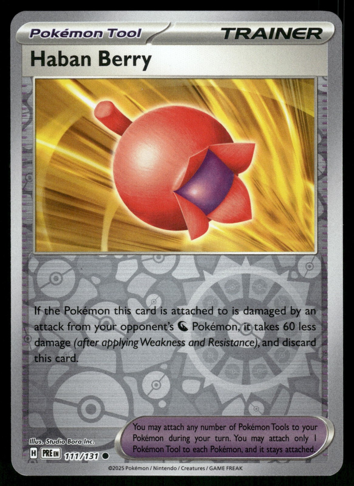 Haban Berry Reverse Holo NM 111/131 SV: Prismatic Evolutions