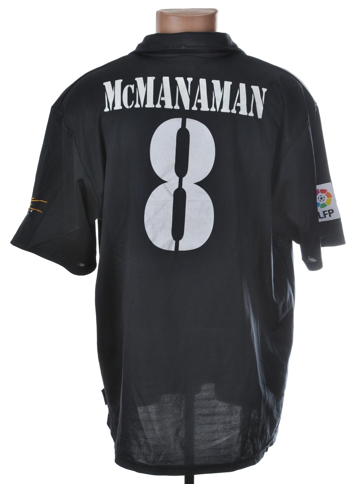 REAL MADRID 2001/2002 AWAY FOOTBALL SHIRT #8 MCMANAMAN SIZE XL
