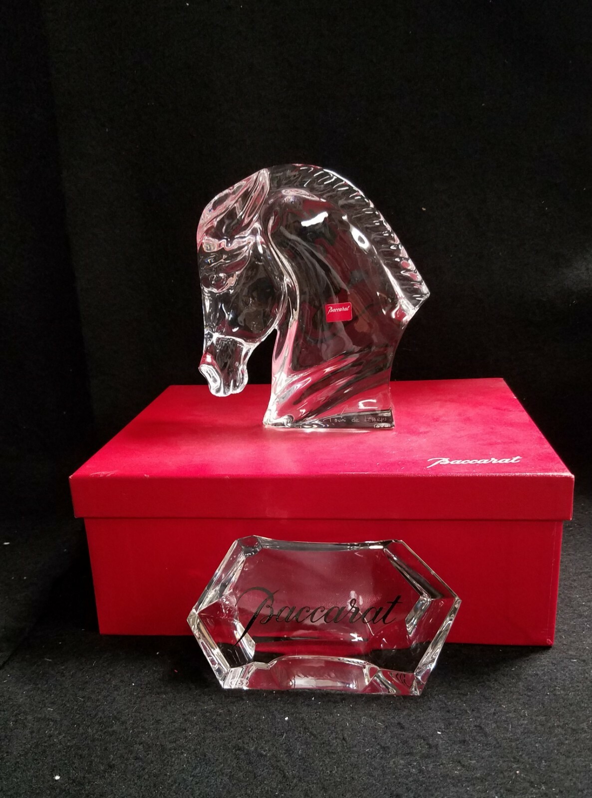 BACCARAT Crystal Horse Head 764521 | eBay