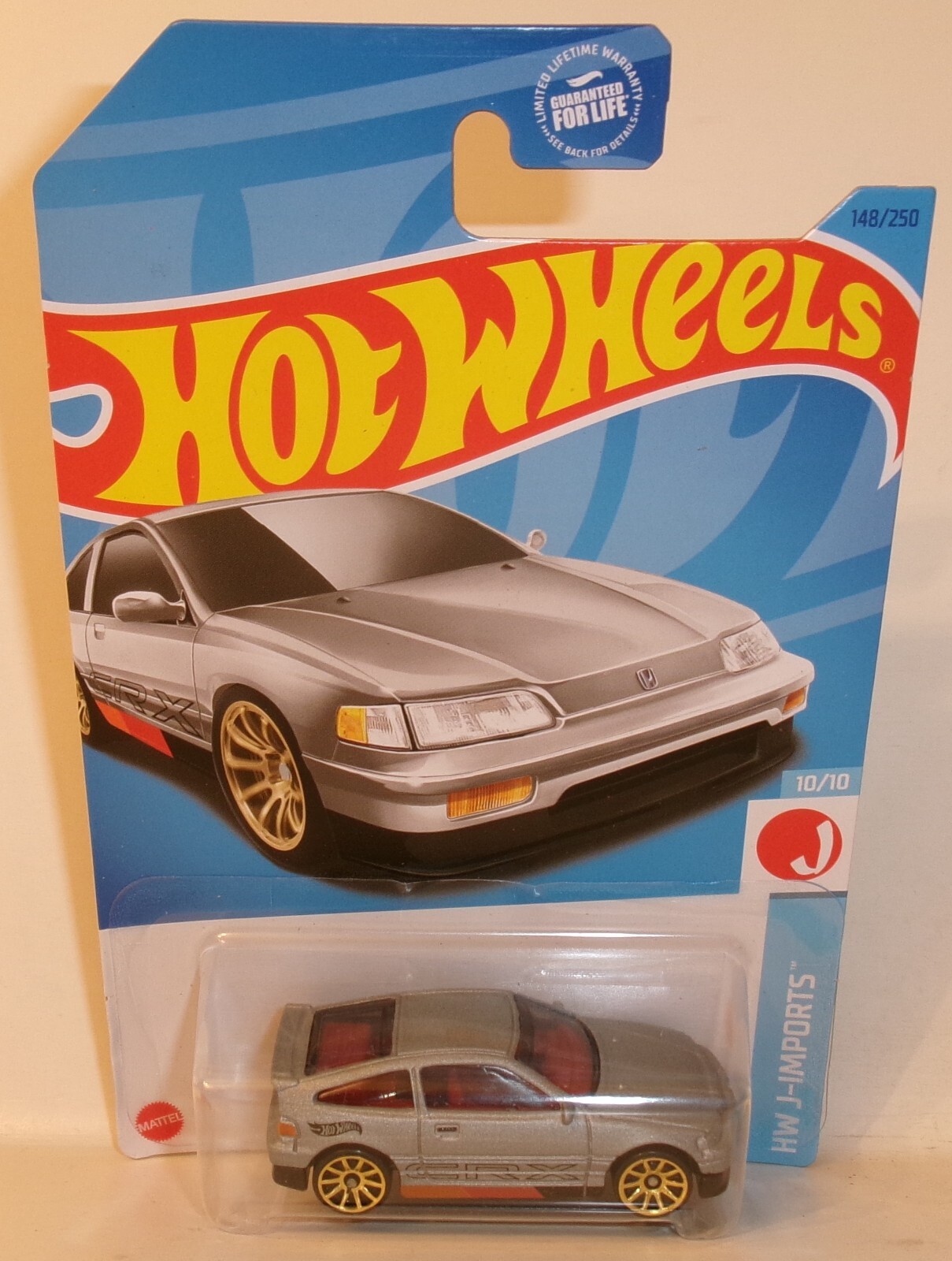 2023 HOT WHEELS 1:64 HW J-IMPORTS 10/10 MATTE SILVER '88 HONDA CR