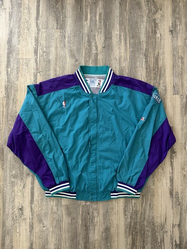 Vintage 90s NBA Charlotte Hornets Champion Warm-Up Jacket Size XXL